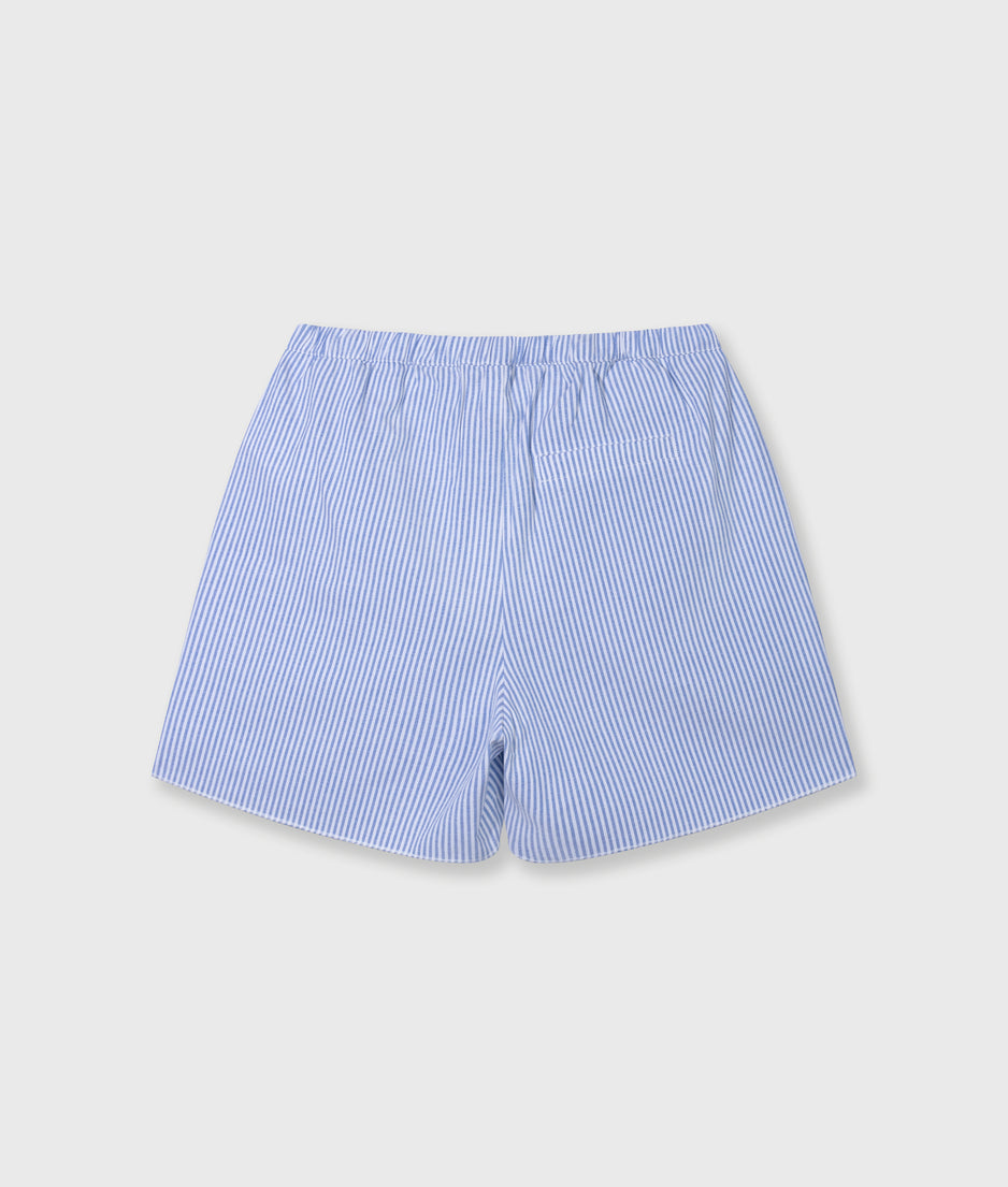 cotton shorts stripes | white/steel blue