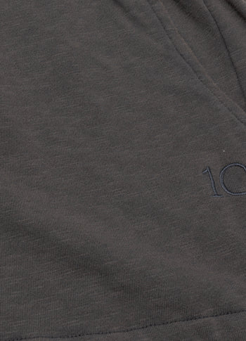 shorts slub fleece | steel blue