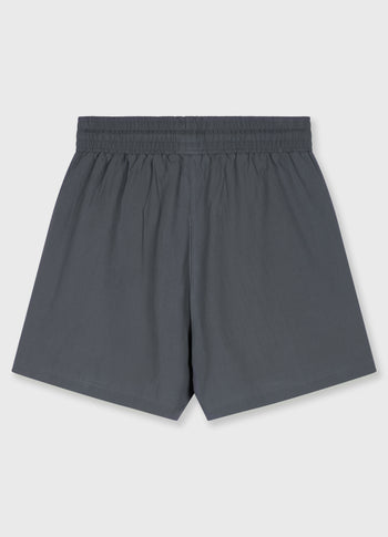 crinkle utility shorts | steel blue