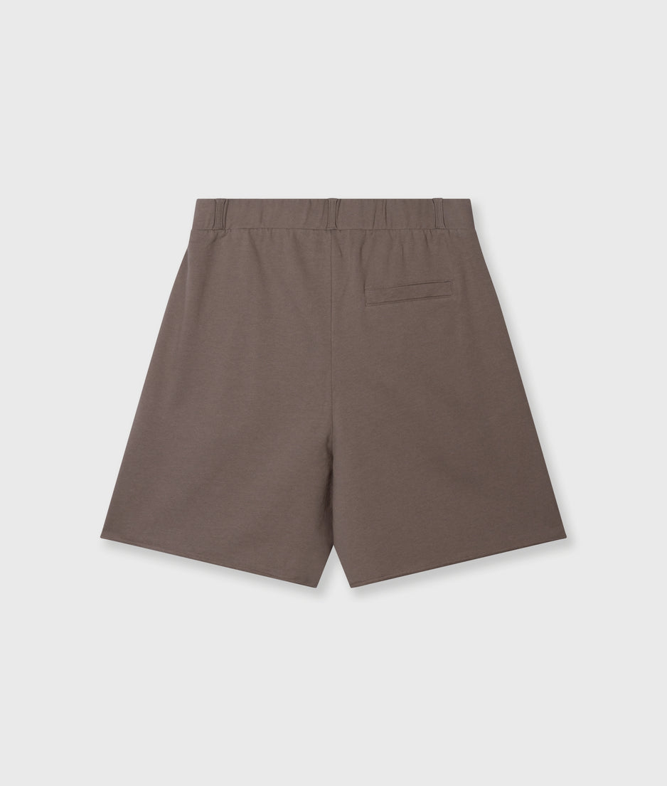 belted shorts fleece | moonrock