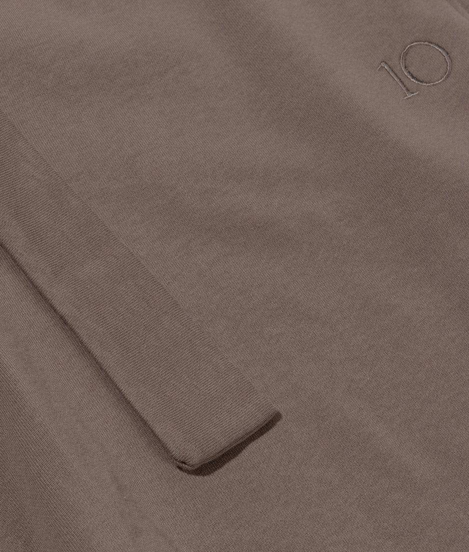 belted shorts fleece | moonrock