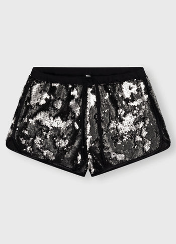 sequin shorts | black