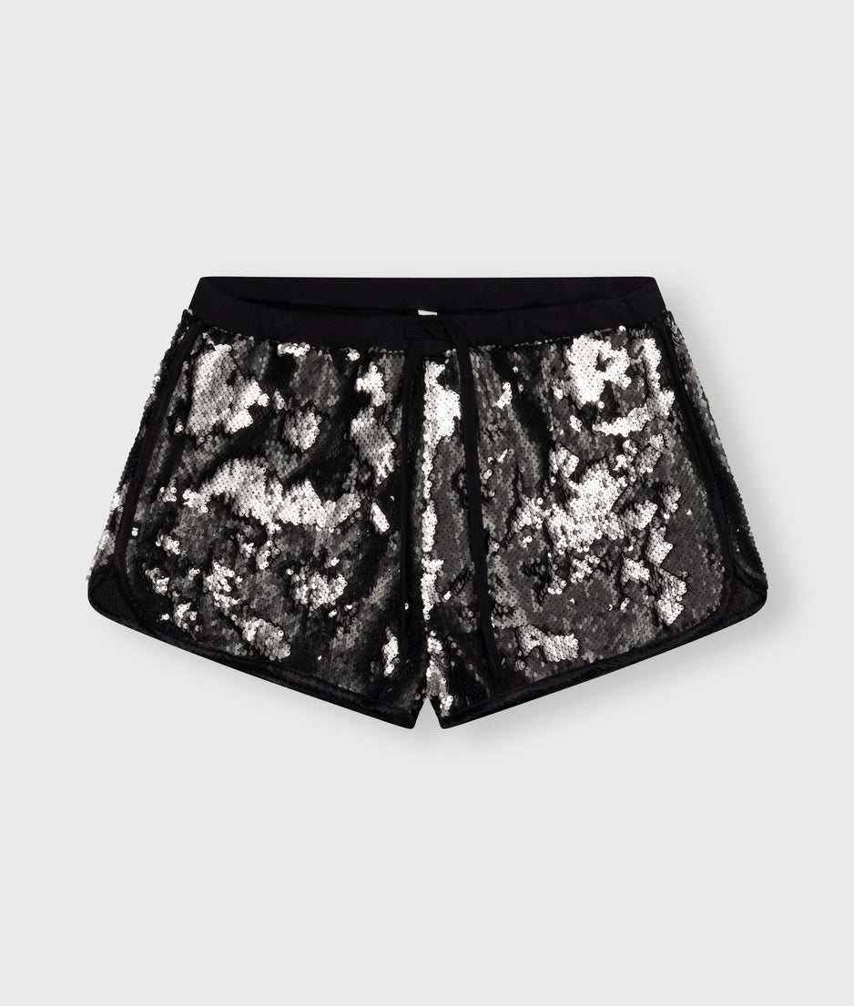 sequin shorts | black