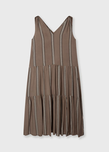 flowy maxi dress stripes | moonrock