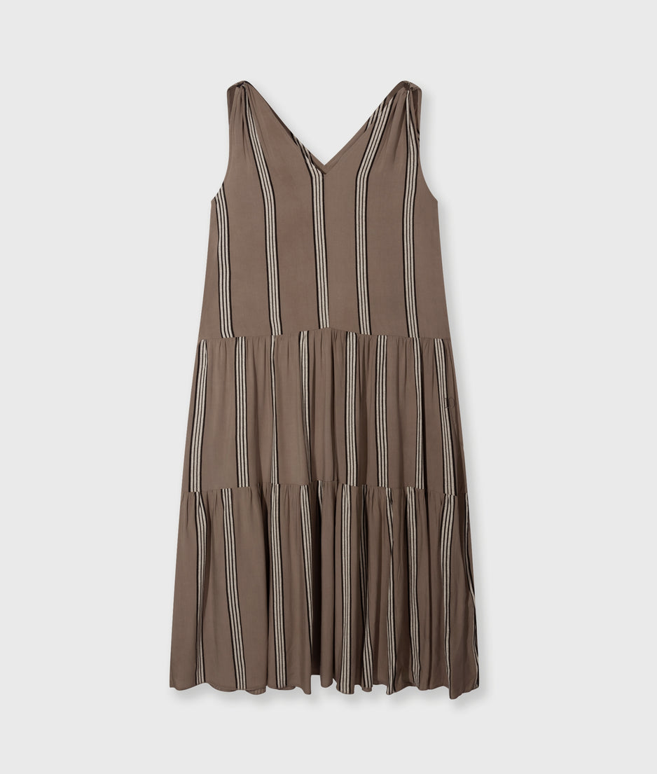 flowy maxi dress stripes | moonrock