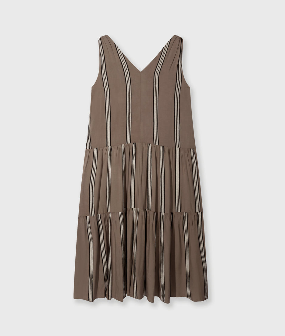 flowy maxi dress stripes | moonrock