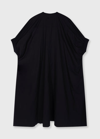 short sleeve dress voile | black