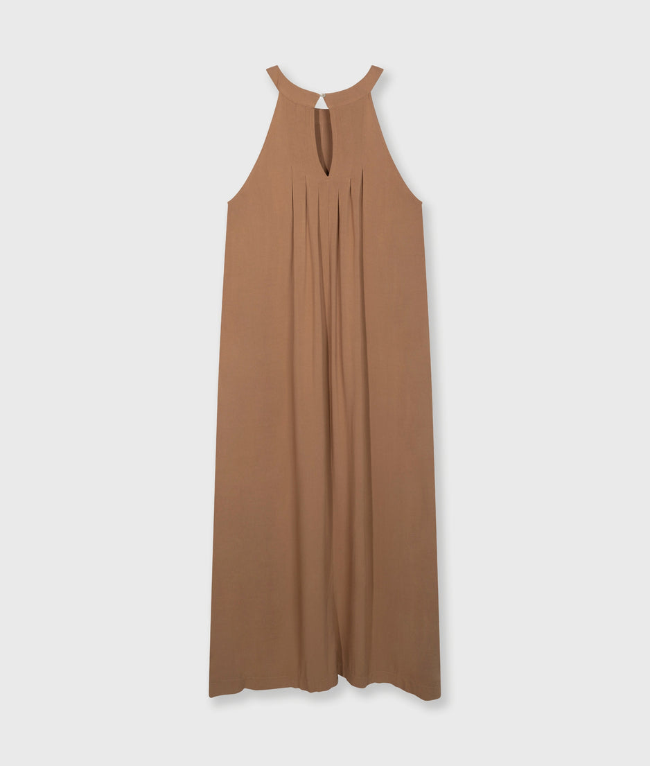 smoking dress | cedar brown