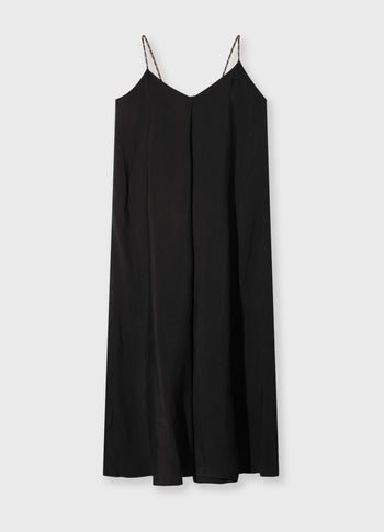 strappy dress modal | black