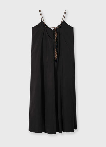 strappy dress modal | black