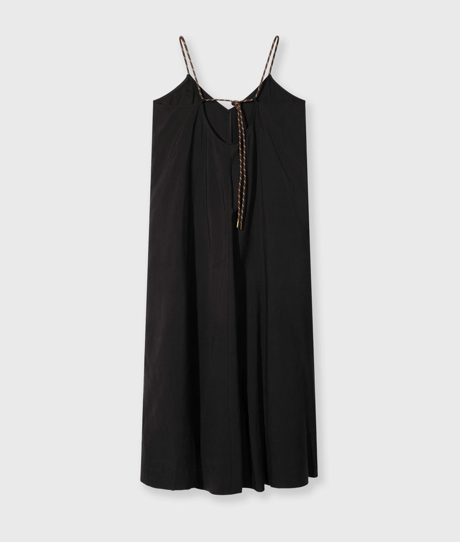 strappy dress modal | black