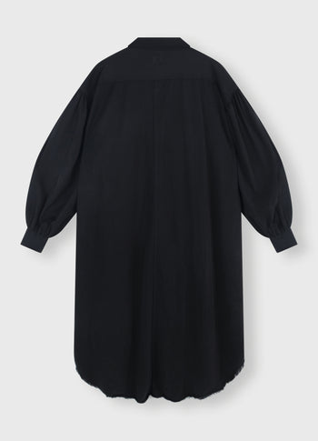 shirt dress tencel | black