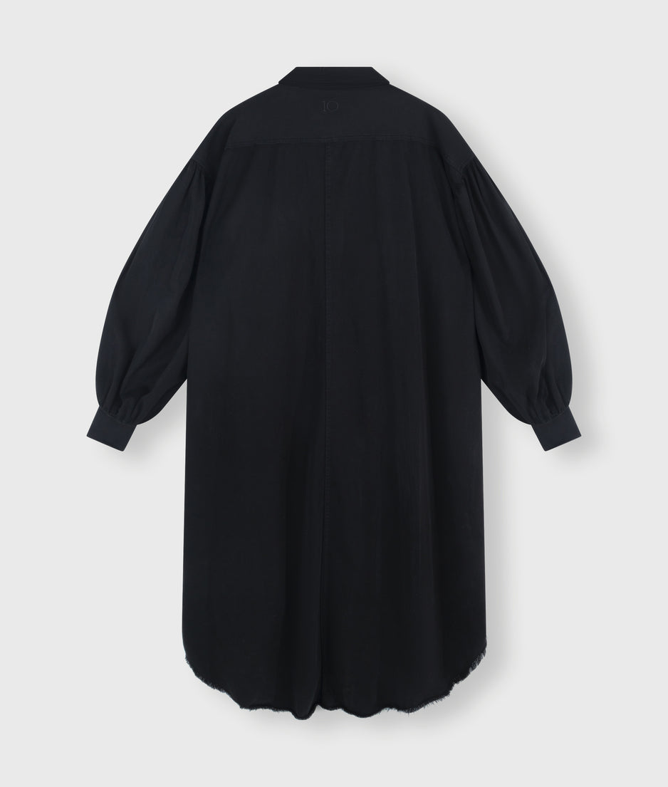 shirt dress tencel | black