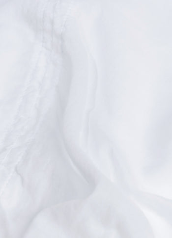 half zip balloon top | white