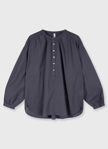 flowy blouse | steel blue