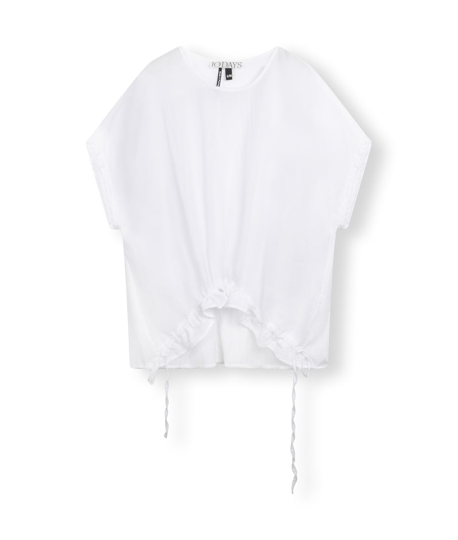 shortsleeve blouse voile | white