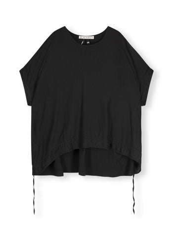 shortsleeve blouse voile | black