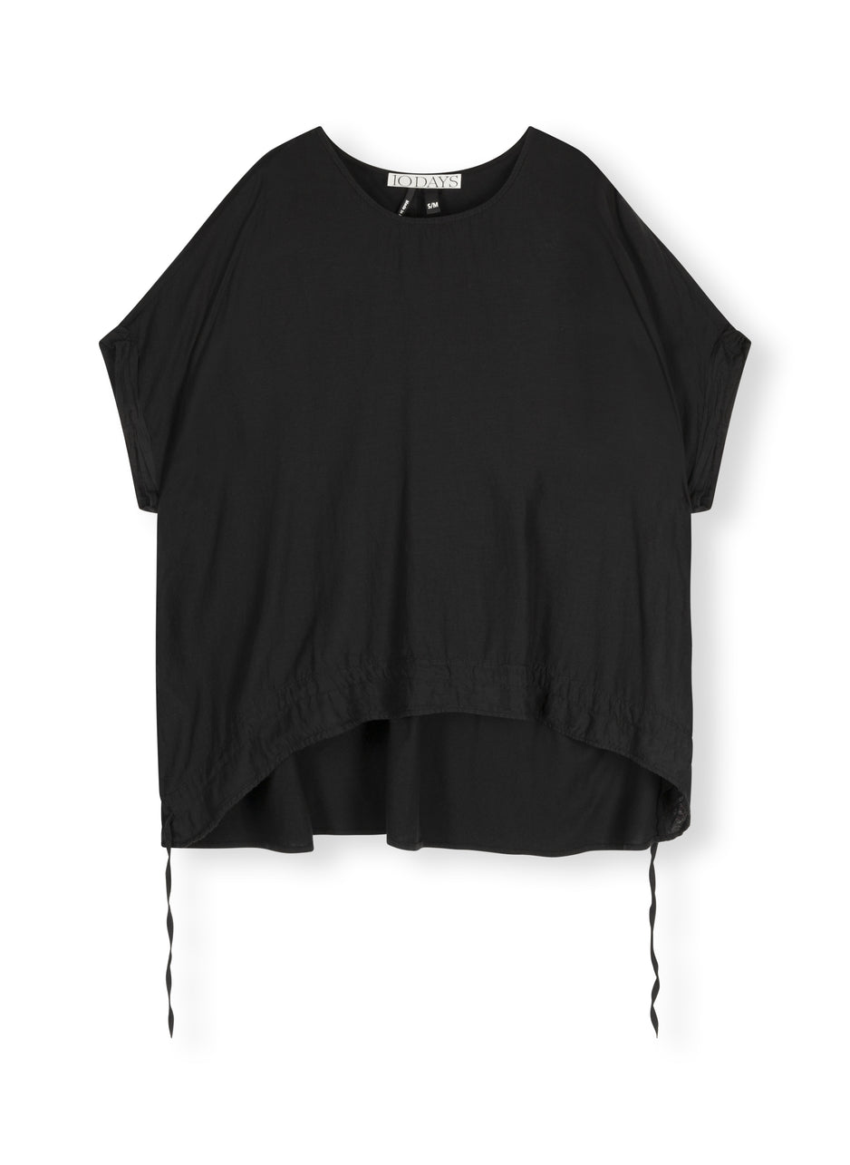 shortsleeve blouse voile | black