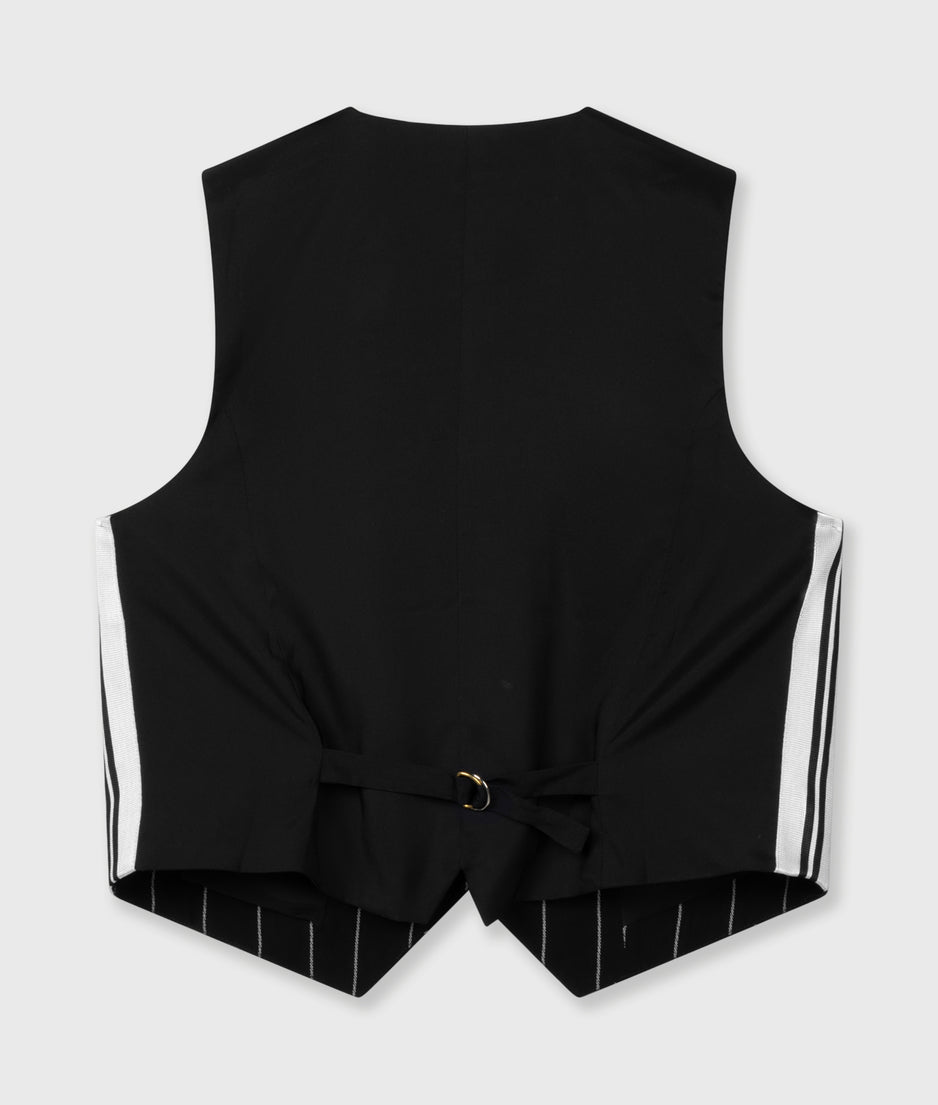 gilet pinstripe | black