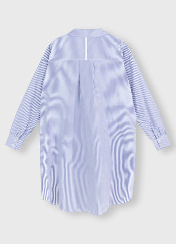 oversized shirt stripes | white/blue