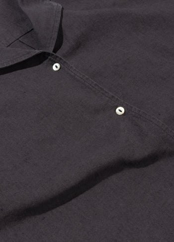 cotton linen blouse | steel blue