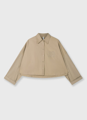 oversized cropped shirt | earth