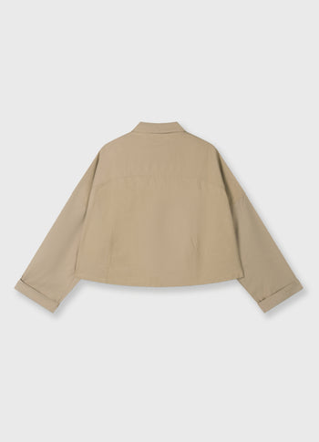 oversized cropped shirt | earth