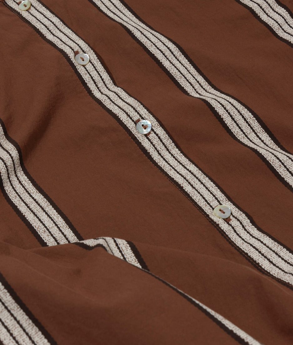 cropped knot blouse | deep brown