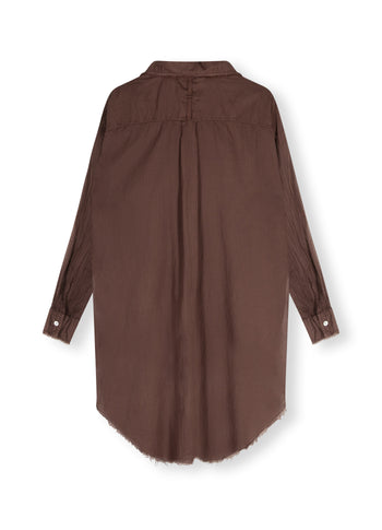 boxy blouse voile | aubergine