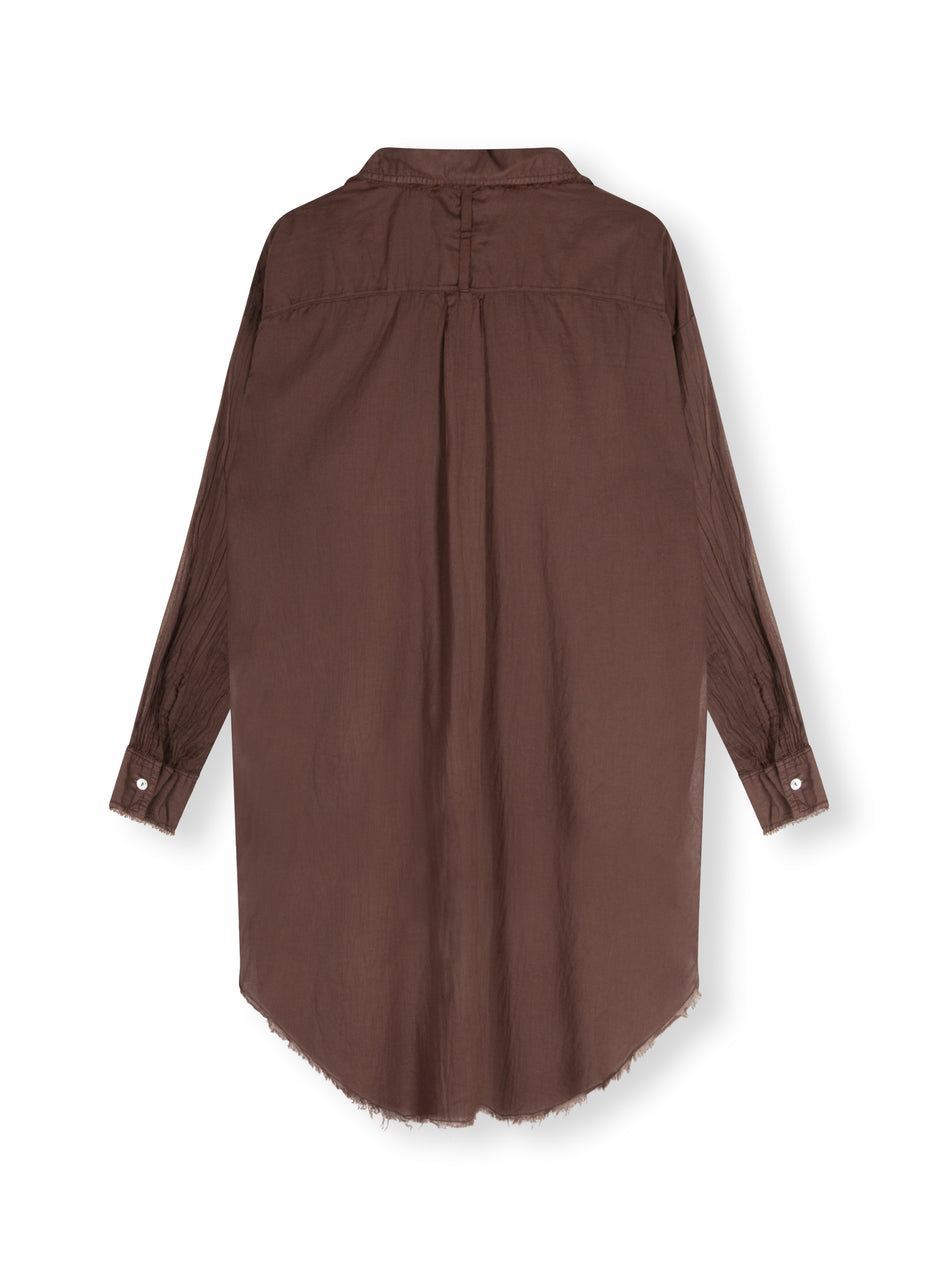 boxy blouse voile | aubergine