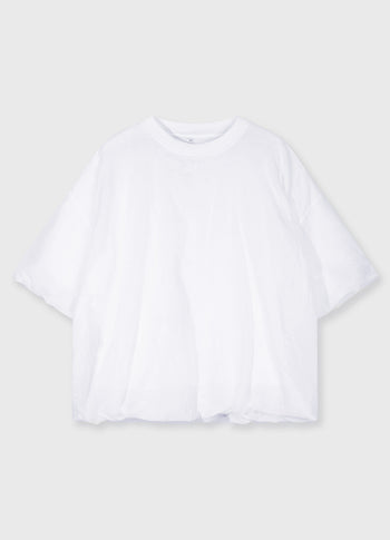 balloon blouse | white