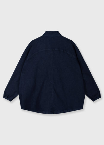 Chambray Bluse | dark blue