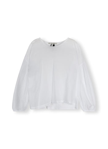 balloon sleeve blouse | white