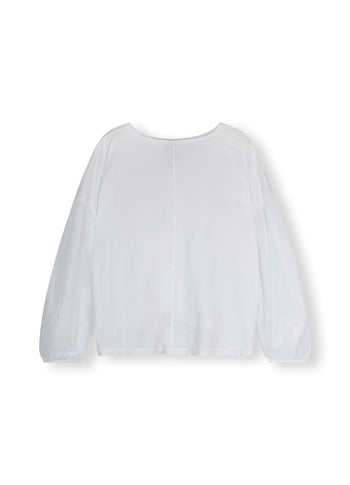 balloon sleeve blouse | white