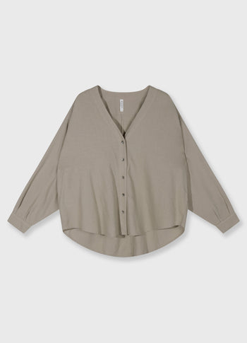 cotton linen blouse | fog