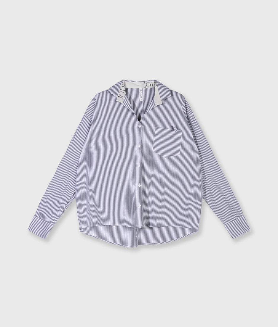 shirt stripes | white/steel blue