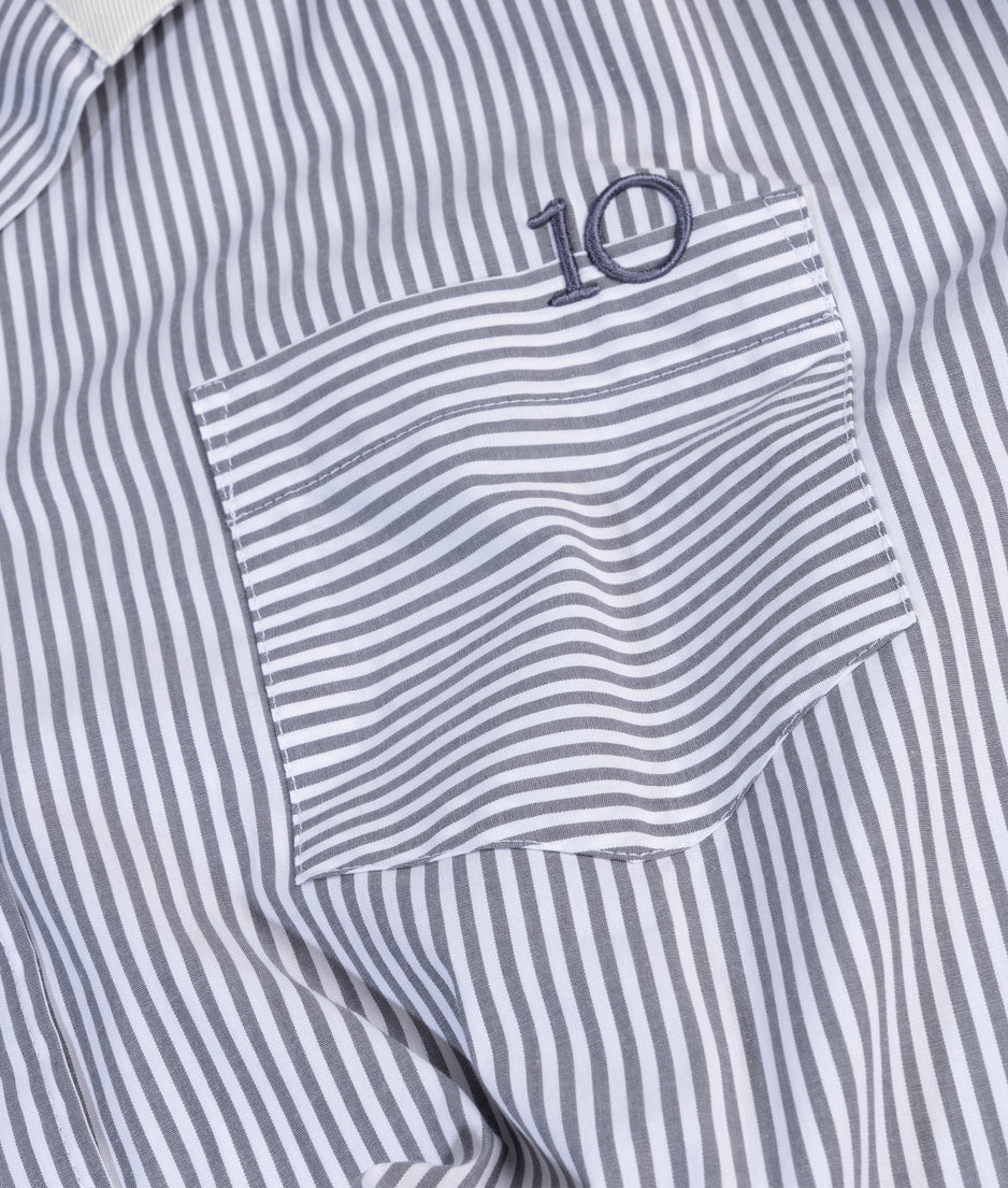 shirt stripes | white/steel blue