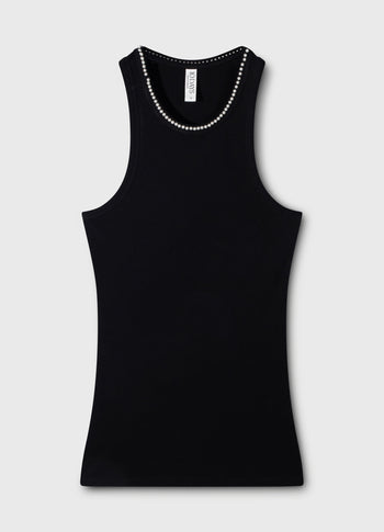 tank top pearl | black