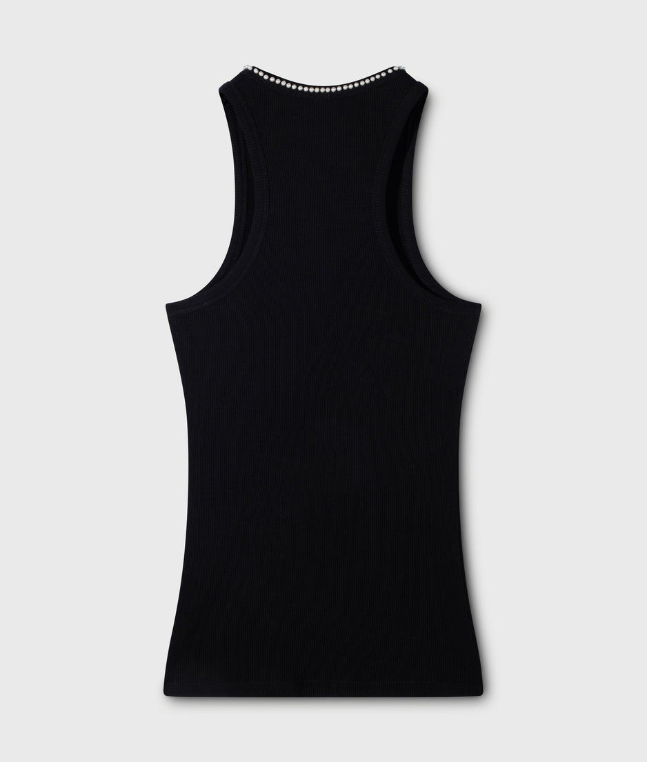 tank top pearl | black