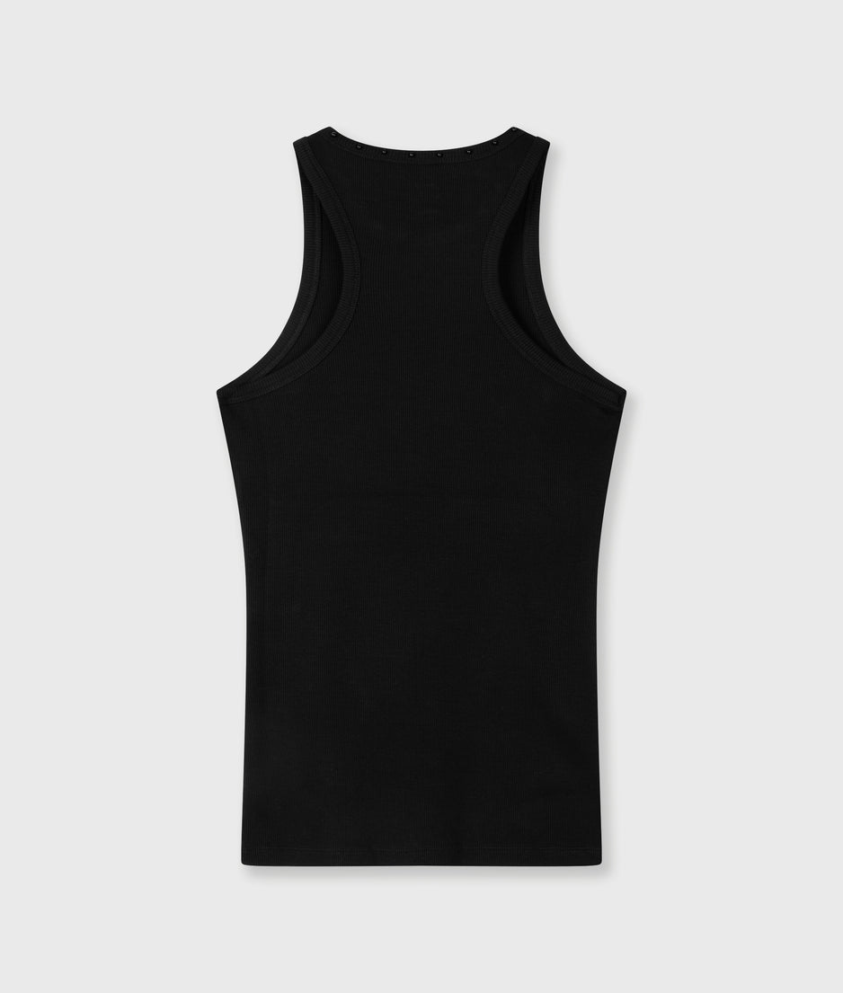 tank top pearls | black