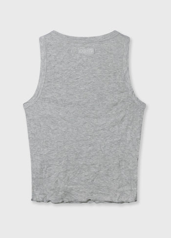soft rib tank top | light grey melee