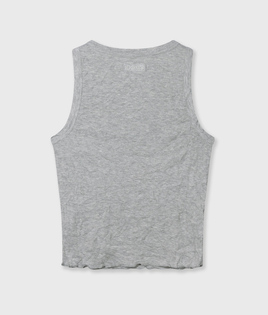 soft rib tank top | light grey melee