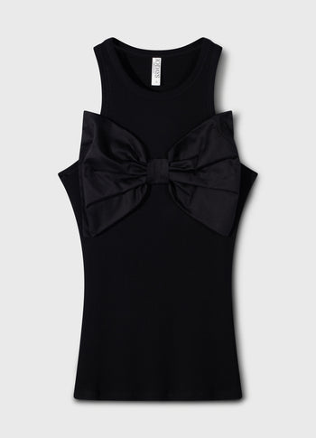 tank top bow | black
