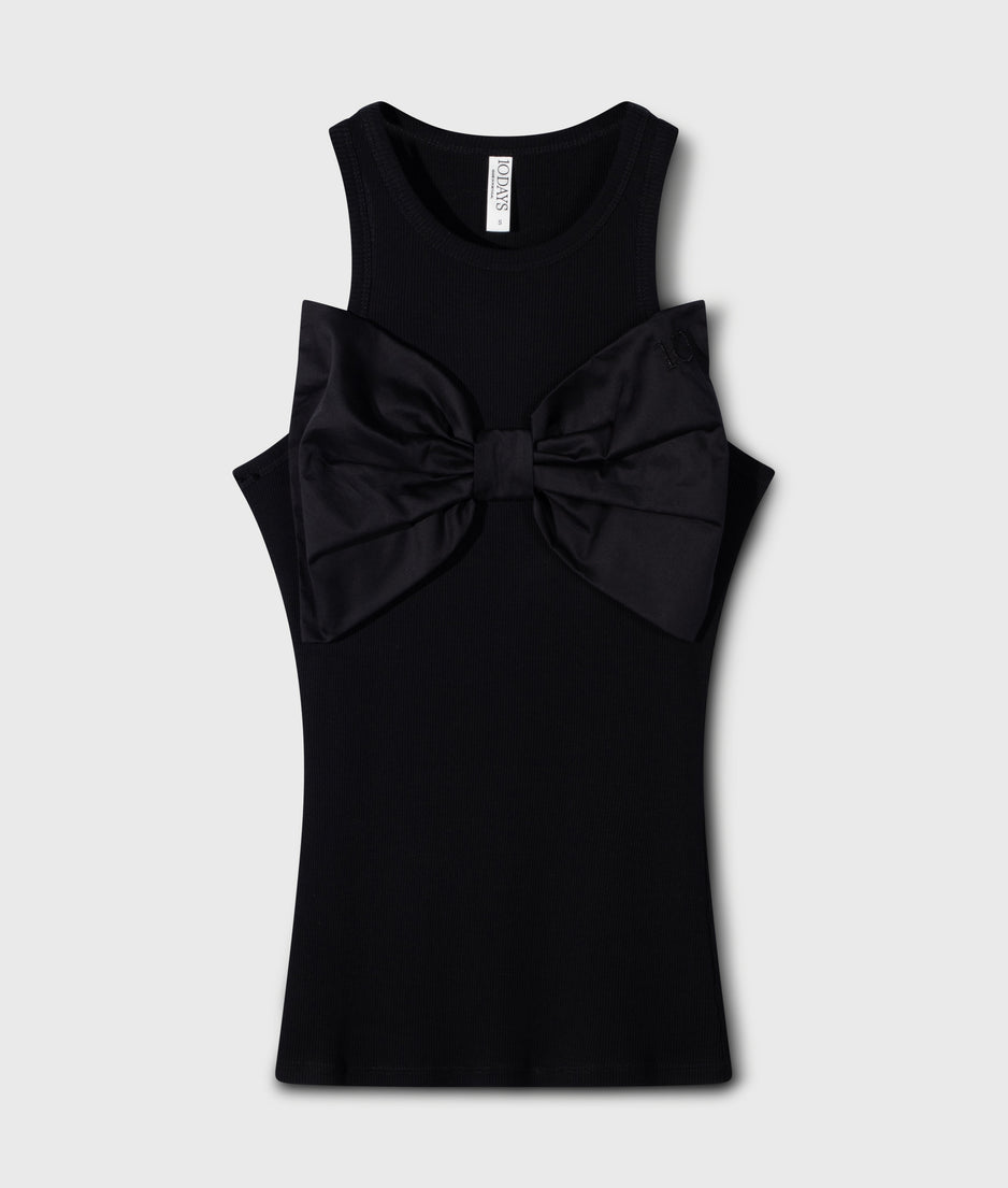 tank top bow | black