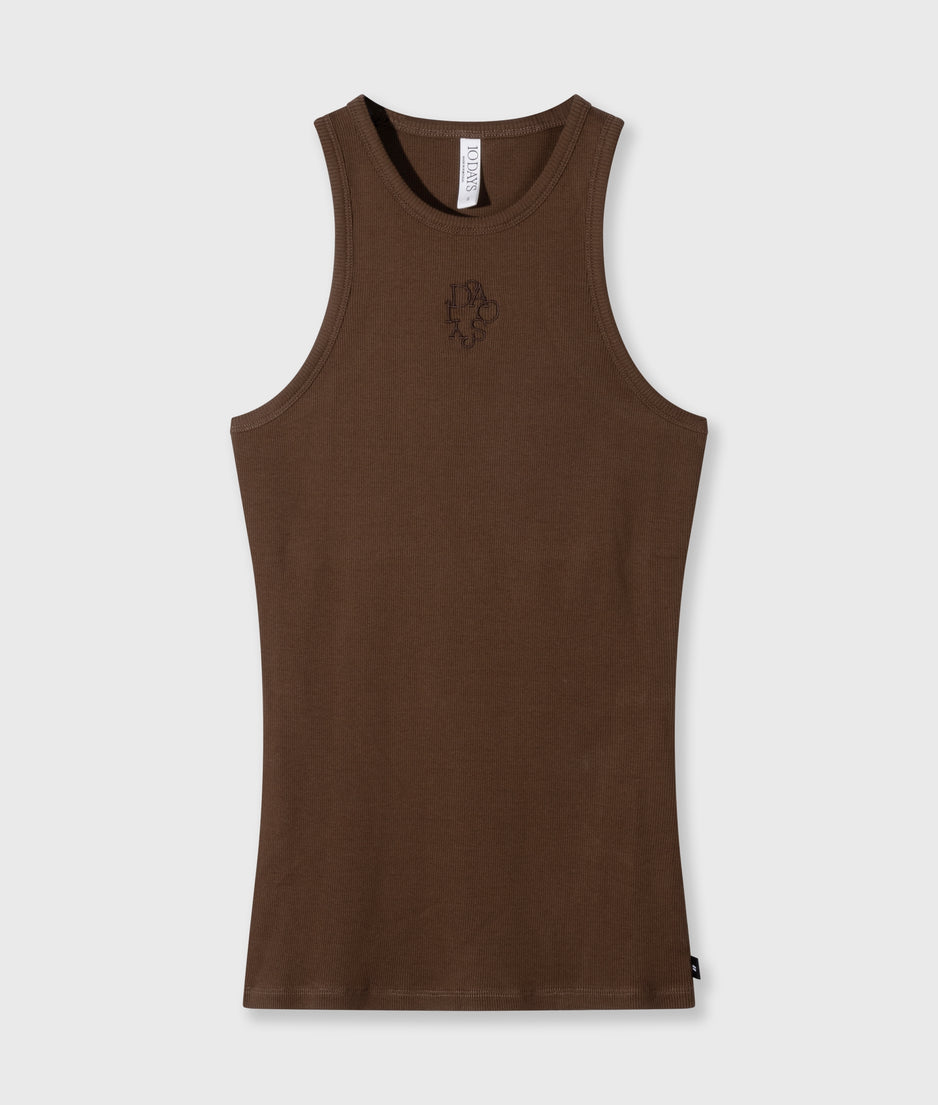 tank top rib | dark truffle