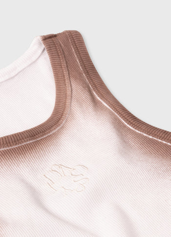 tank top rib spray | white