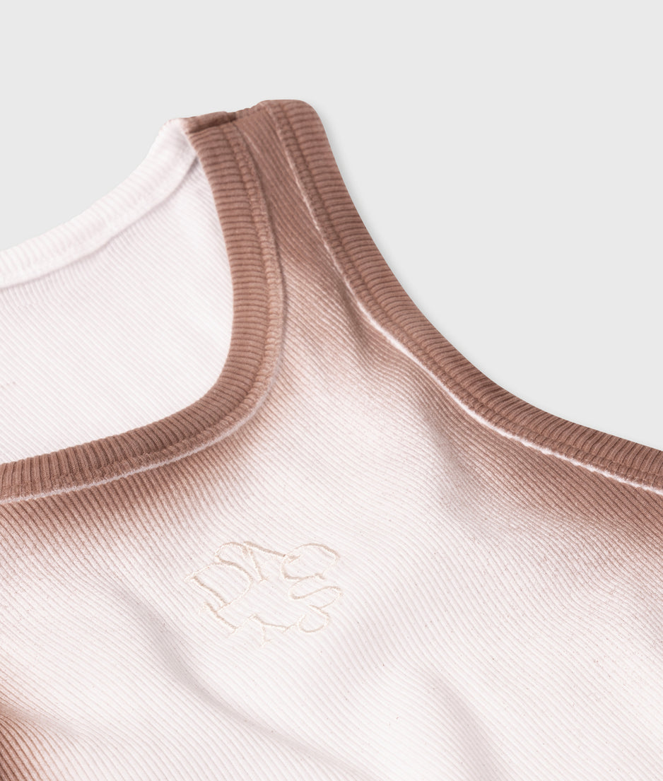 tank top rib spray | white