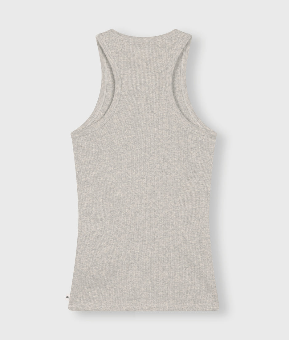 tank top rib embro | light grey melee