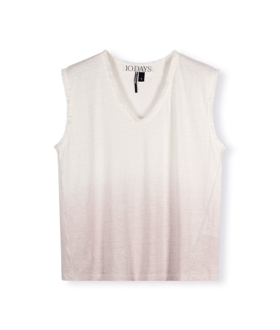 linen singlet dip dye | pale lilac