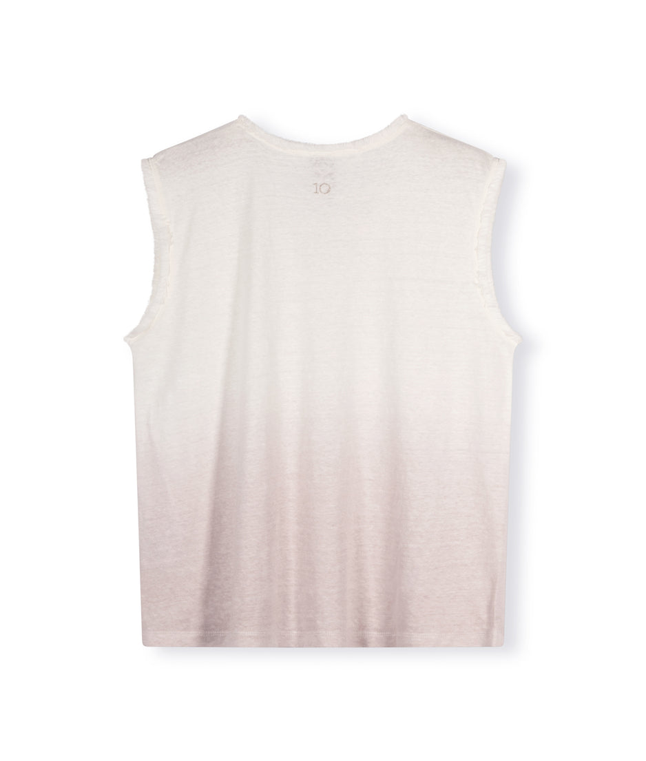 linen singlet dip dye | pale lilac